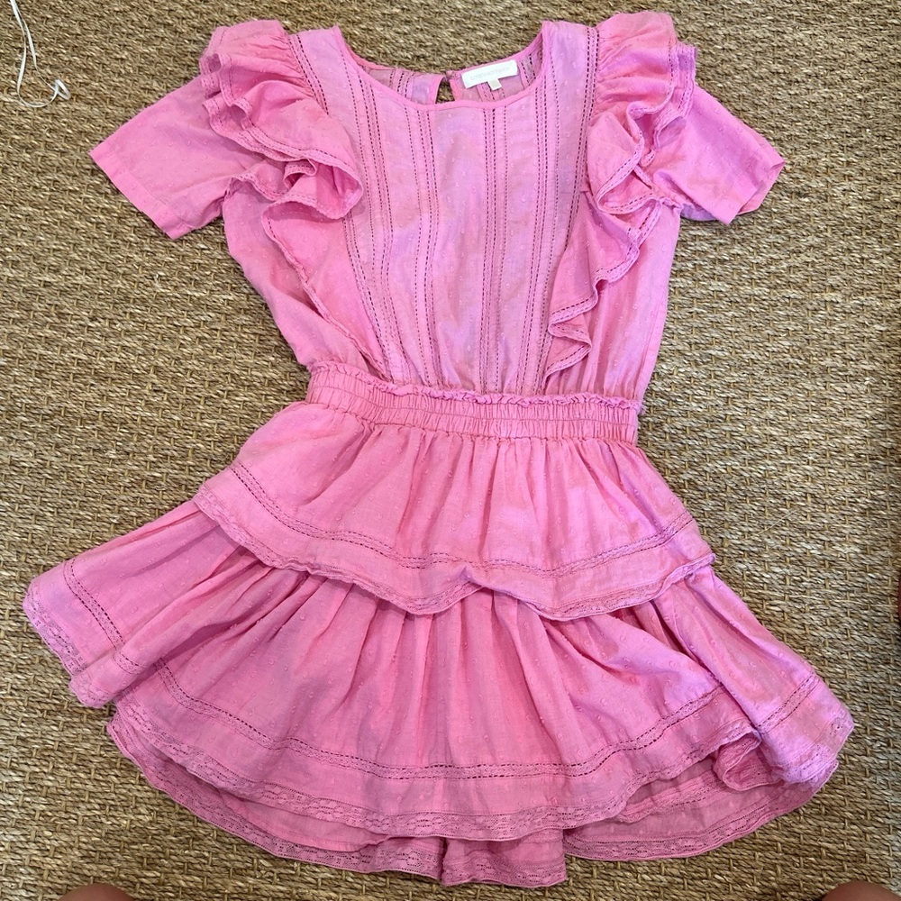 LoveShackFancy Pink Ruffle Dress